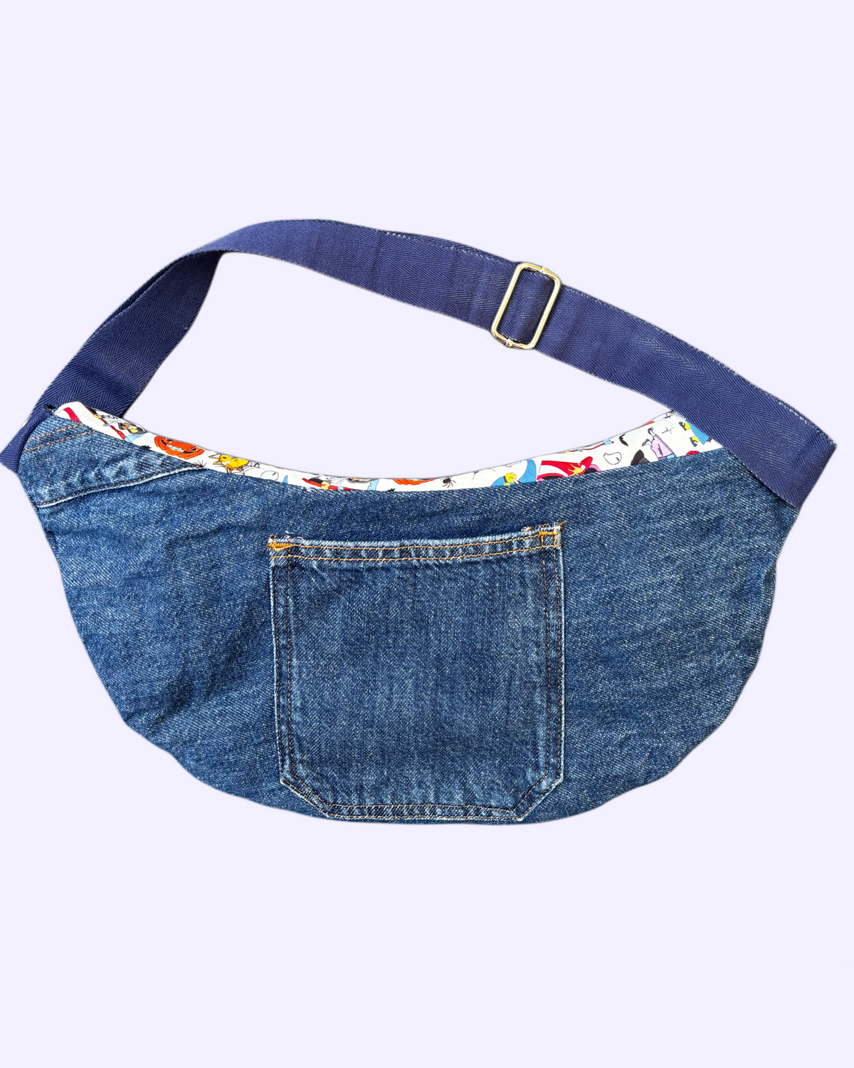 The Simpsons Halloween Cross Bag - Blauwe band en oranje buttons