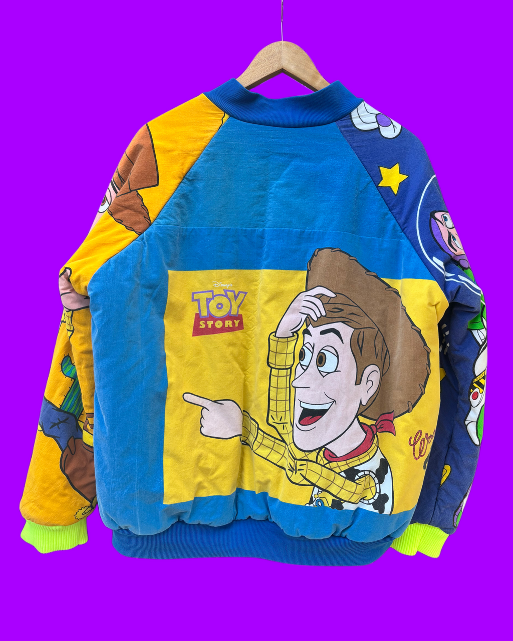 Bomber -  Toy Story mix neon gele rits