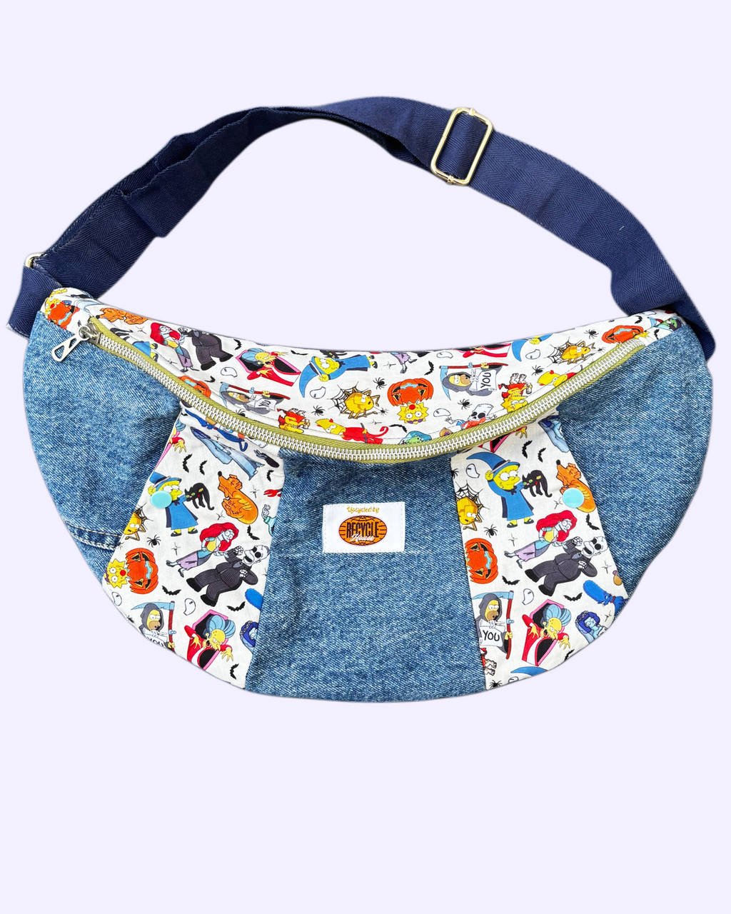 The Simpsons Halloween Cross Bag - Blauwe band en blauwe buttons