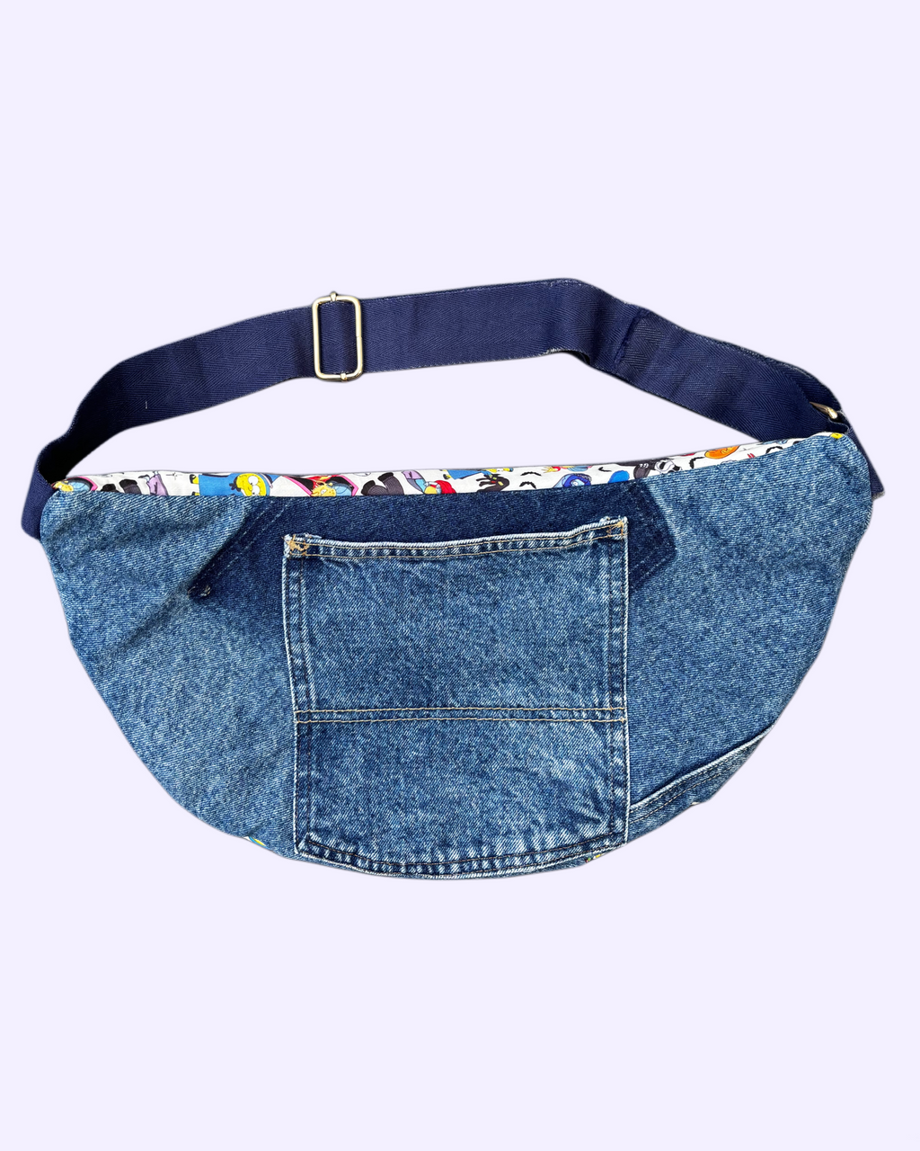 The Simpsons Halloween Cross Bag - Blauwe band en blauwe buttons