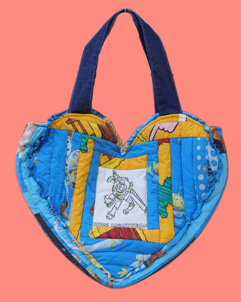 Tote bag - Quilted strokes heart