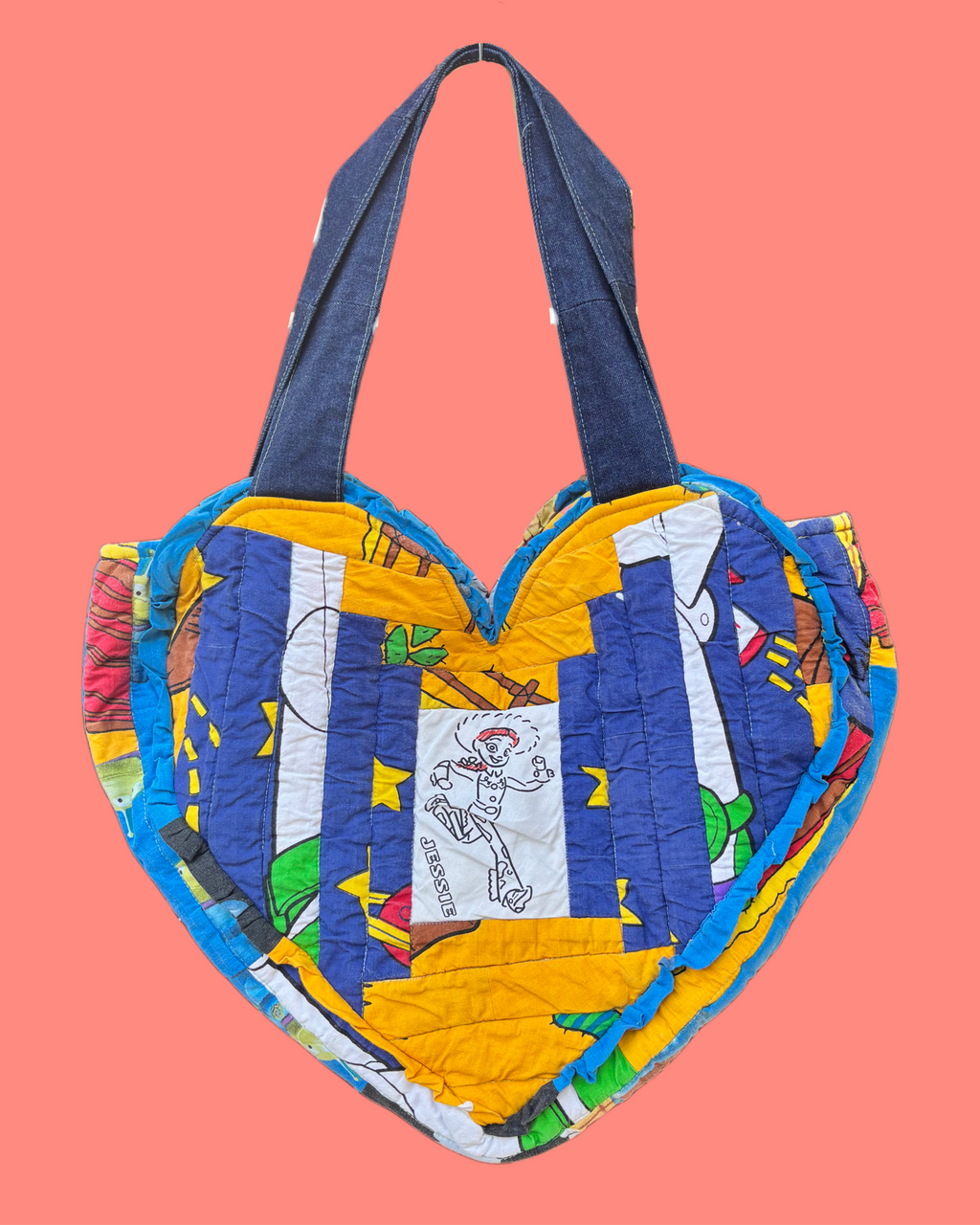 Tote bag - Quilted strokes heart
